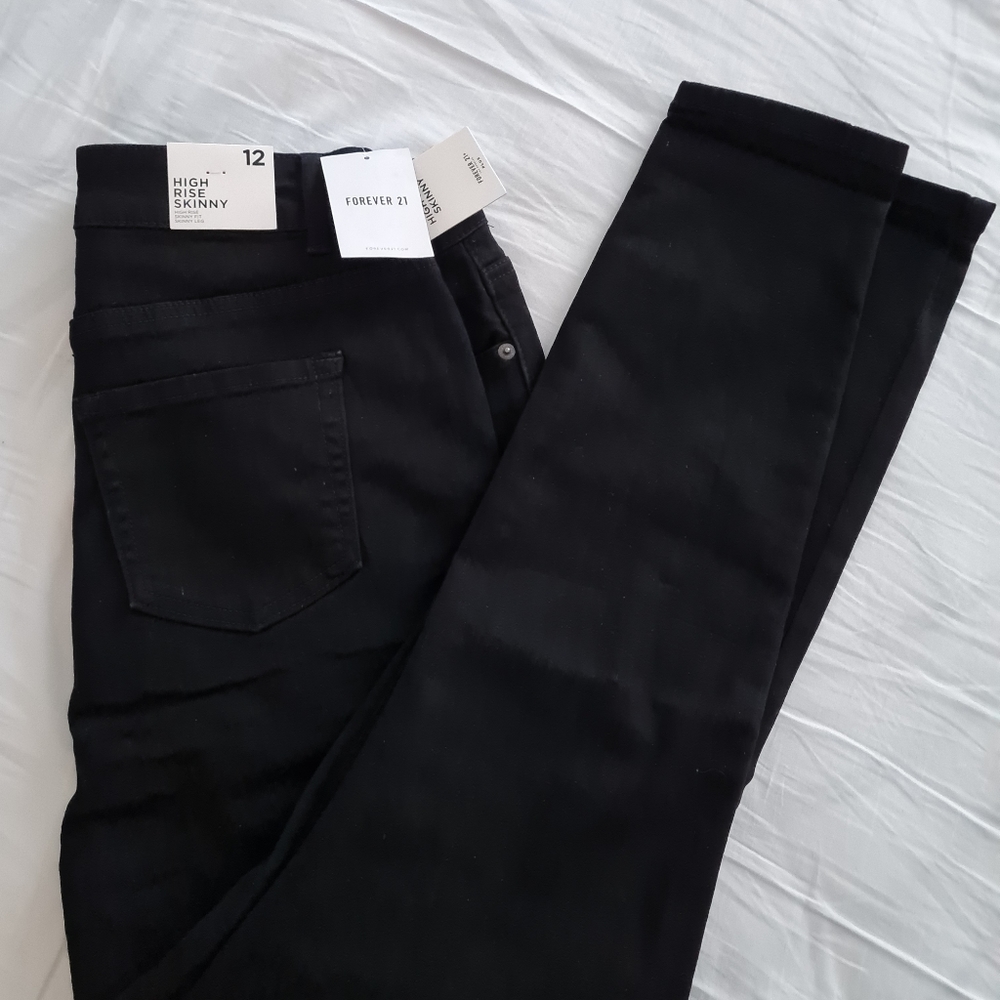 Forever 21 plus size high rise skinny jeans